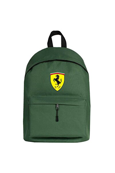 CrowsGate Rucsac cu logo Ferrari Culoare verde