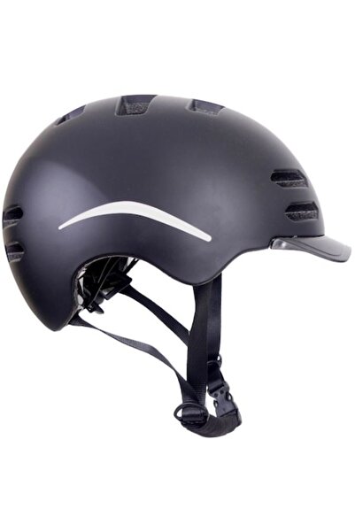 Edge Urban E-bike Bicycle Helmet, Black, Medium (54-58cm)