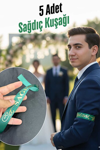 Dantelux 5 Adet Yeşil Sağdıç Kuşağı (50x3 cm)