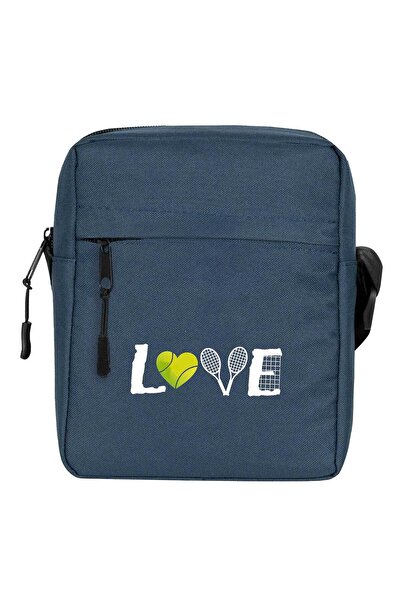 CrowsGate Geantă de umăr Tennis Love Culoare bleumarin