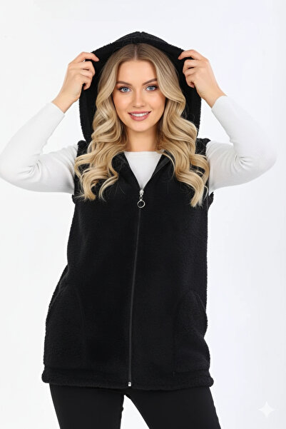 Taşoğlu Collection Hooded Women's Fleece Vest