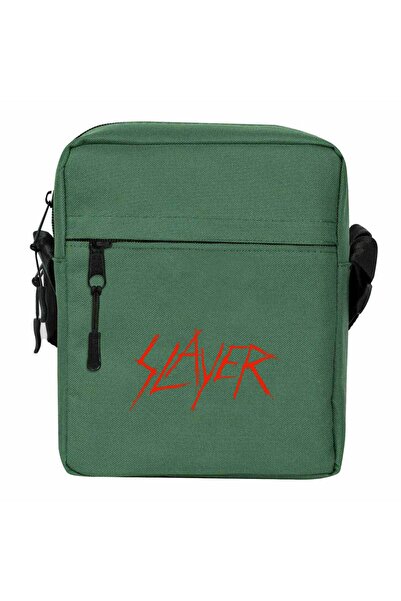 WAKHA Slayer Logo Shoulder Bag Green Color