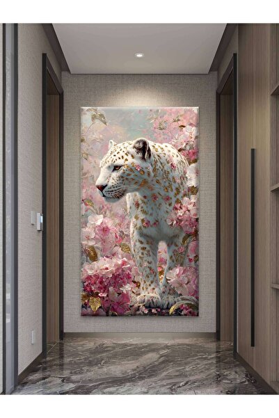 ESLEM ÇİÇEKLERİN KORUYUCUSU - GÜL - ASLAN - BASKI KANVAS TABLO