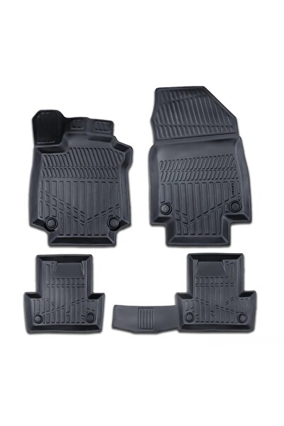 DELUXETUNING Set covorase auto cauciuc Renault Clio IV 2012-2019, forma tavit...