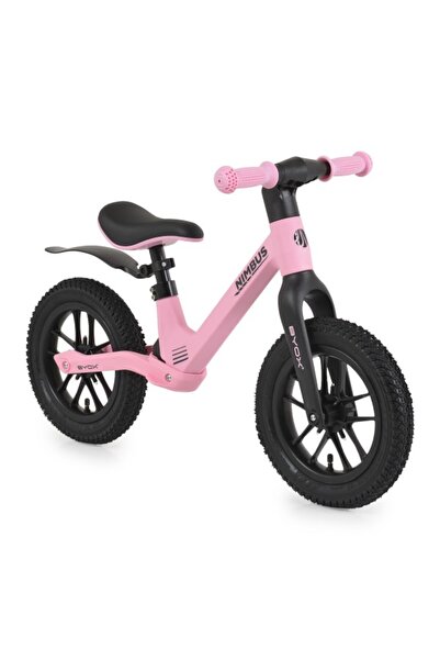 byox Bicicletă de echilibru, Nimbus Taffy Pink, 12 inch, șa reglabilă, vârstă 3+