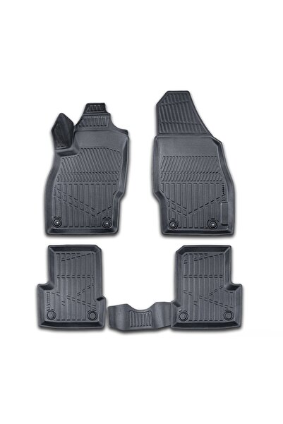 DELUXETUNING Set covorase auto cauciuc Opel Corsa E 2014-2019, forma tavita 3D