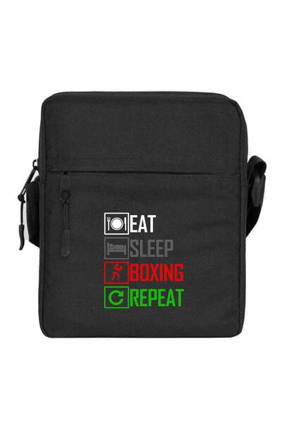 WAKHA حقيبة كتف من بوكسينج ريبيت لون أسود