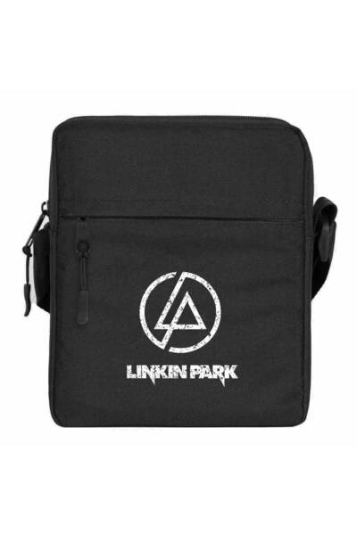 WAKHA حقيبة كتف بشعار لينكين بارك لون أسود