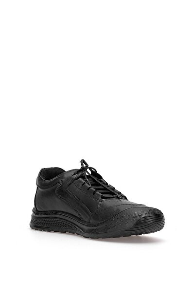 Ayakkabı Fuarı Elit 25KNBL4029 Чоловічі шкіряні повсякденні черевики чорного кольору