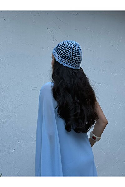 Tavie Mavi el emeği saç aksesuarı