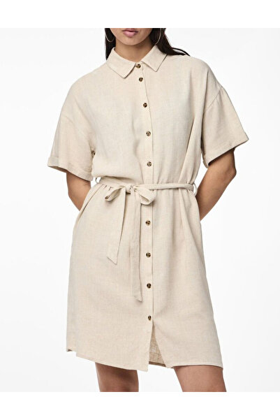 PIECES mini dress, beige