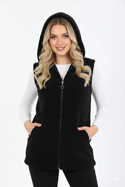 Taşoğlu Collection Hooded Women's Fleece Vest
