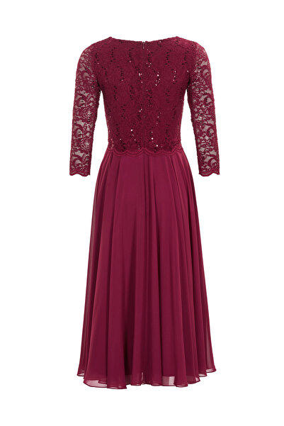 Swing Γυναικείο φόρεμα κοκτέιλ 5AI08900 Μπορντό