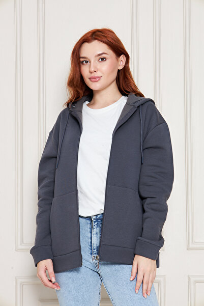 Tight Lady سترة نسائية منفوخة سميكة مدخنة بثلاثة خيوط مع جيب كنغر وقلنسوة وسح...