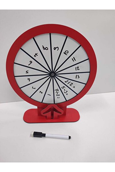 ahgbtoys Çarkıfelek Oyun Çarkı Yaz Sil Kalem Hediyeli Ahşap
