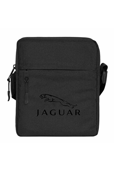 CrowsGate حقيبة كتف بشعار جاكوار لون أسود