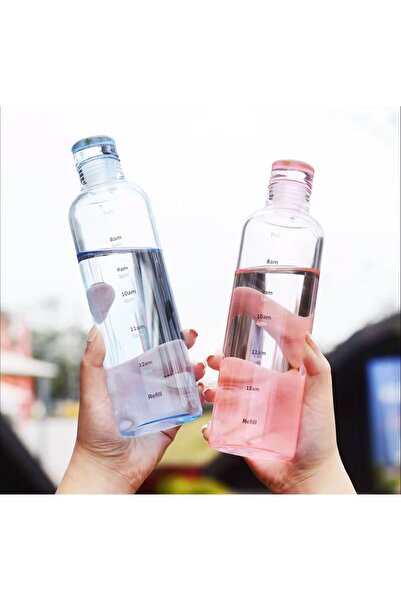 stfast st Borosilikat Sağlıklı Cam Su Şişesi 500ml Motivasyonlu Sızdırmaz Mat...