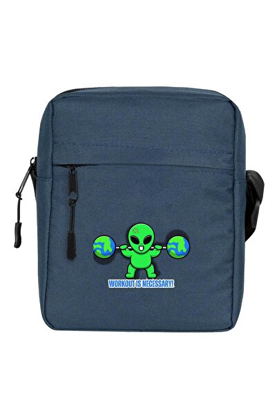 CrowsGate Geantă de umăr animată Workout Fitness Culoare bleumarin