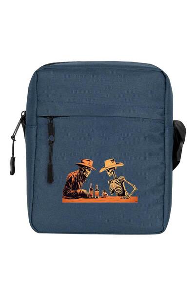 CrowsGate Geantă de umăr Skelton Cowboy Bar Culoare bleumarin