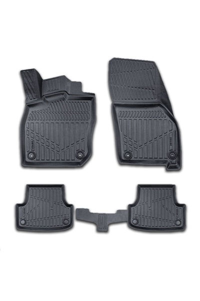 DELUXETUNING Set covorase auto cauciuc VW Golf 8 VIII 2020->, forma tavita 3D