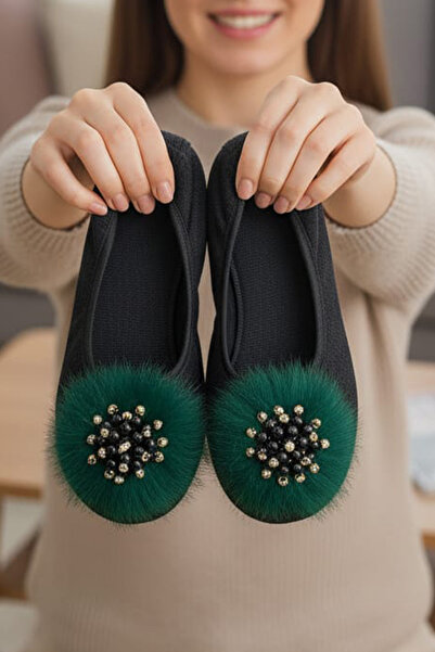 CEYDA SHOES Fancy Velvet House, Hajj, Umra Bath Slippers, Gift, Daily Dowery, Fur Slippers, Slippers, Booties, Show Slippers