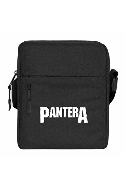 CrowsGate حقيبة كتف بشعار بانتيرا لون أسود
