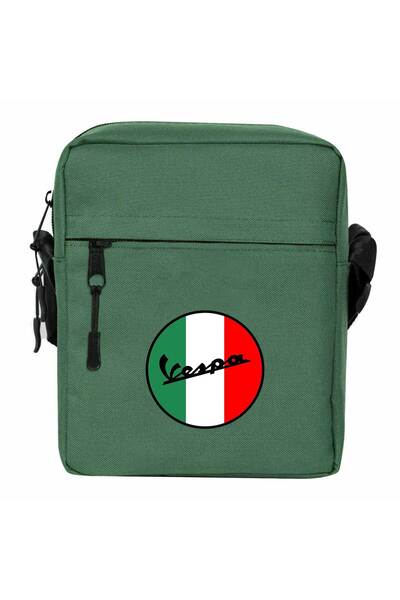 WAKHA Vespa Logo Shoulder Bag Green Color