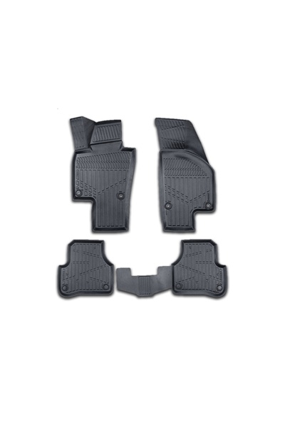 DELUXETUNING Set covorase auto cauciuc Skoda Superb II 2008-2015, forma tavit...