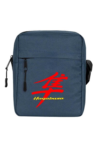 CrowsGate Geantă de umăr cu logo Hayabusa Culoare bleumarin