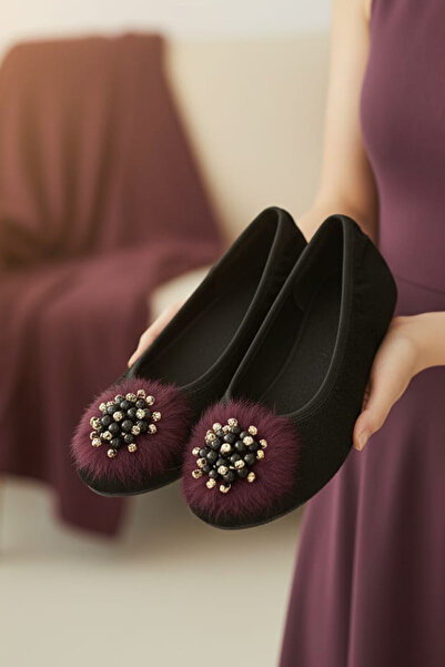 CEYDA SHOES Fancy Velvet House, Hajj, Umra Bath Slippers, Gift, Daily Dowery, Fur Slippers, Slippers, Booties, Show Slippers