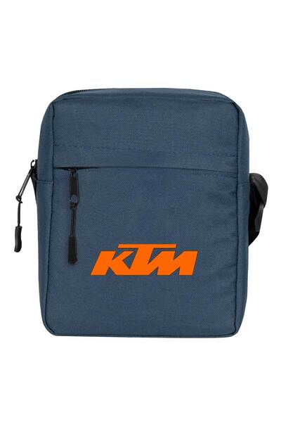 CrowsGate Geantă de umăr cu logo portocaliu pentru motocicletă KTM Culoare bl...