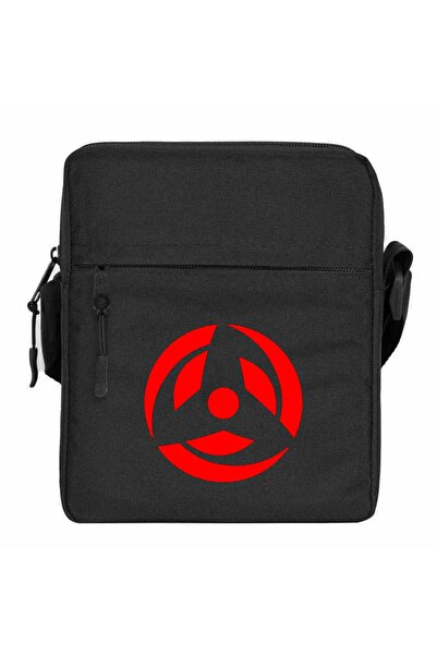 CrowsGate حقيبة كتف بشعار ناروتو سيب لون أسود