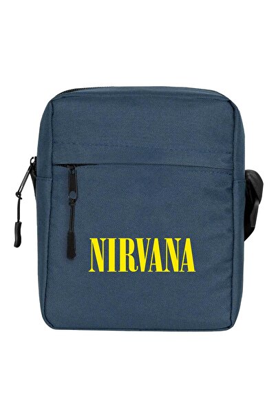 CrowsGate حقيبة كتف نيرفانا سايتي صفراء اللون باللون الأزرق الداكن