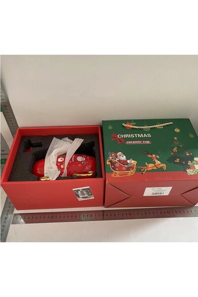 Flippy Tea Set, Flippy, Christmas Theme, Teapot 450 ml, 2 Mugs 250 ml, Santa Claus Model, Red/Gold