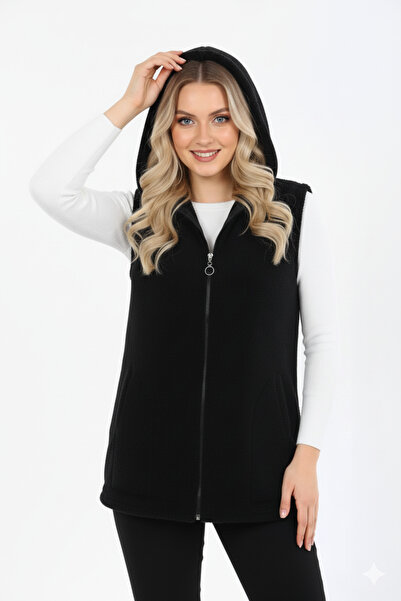 Taşoğlu Collection Hooded Women's Fleece Vest