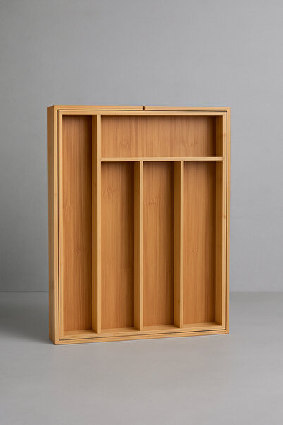 House Bird Bambu Ahşap Uzunluğu Ayarlanabilir Çekmece İçi Kaşıklık