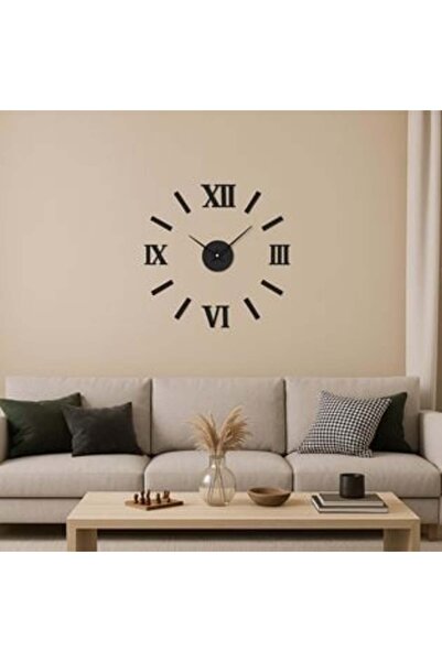 oemco Ceas de Perete DIY Negru cu Cifre Romane 60cm