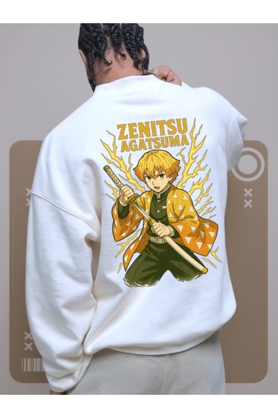 Wish BF Hanorac unisex pentru bărbați/femei ZENITSU Back Colorful Special cu ...