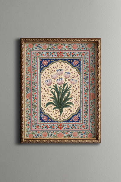 epiqart Çiçek Deseni - Vintage Desenli Çerçeve