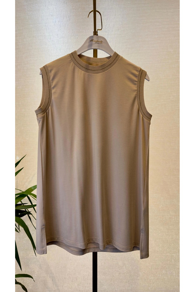 Ghisa Kolsuz Tunik Bej