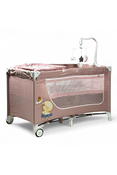 ALBADER Baby Playpen & Crib with Changing Table, Hanging Toys, Storage Pocket, Baby Playpen Crib for Newborn