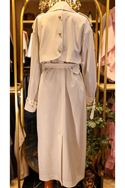 Missemramiss Ekru Renk Rose Trençkot