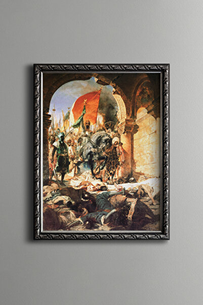 epiqart Fatih'in İstanbul'a Girişi - Vintage Desenli Çerçeve