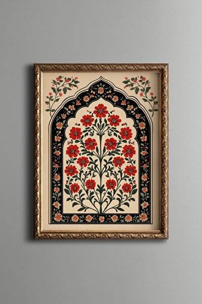 epiqart Çiçekli Kemer - Vintage Desenli Çerçeve