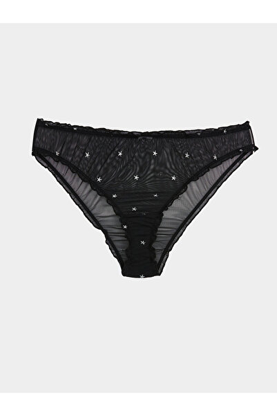 LC Waikiki Siyah Dantelli Brazilian Külot