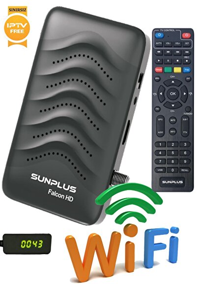 FURY Falcon Çanaklı-Çanaksız Wi-Fi Dahil Full HD Sınırsız Sinema Paketli Uydu Alıcısı