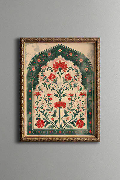 epiqart Filistin Çiçekli Kemer - Vintage Desenli Çerçeve