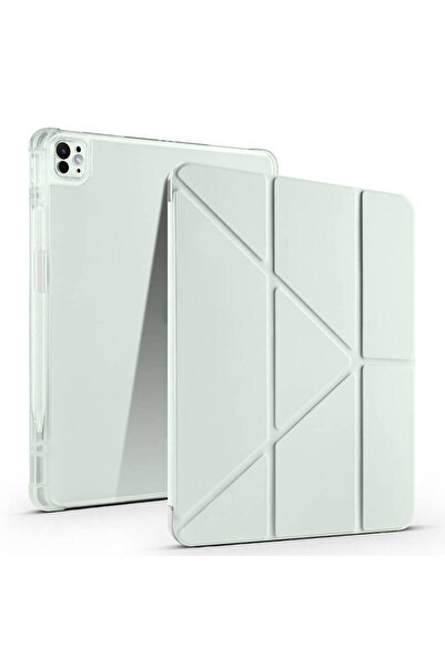 toyigoo iPad Air 13 2025 M3 Case Tygo Tri-Folding Case with Pen Compartment and Stand - Light Green