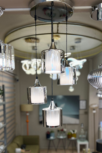 MINIMAL ETICARET VE BILGI TEKNOLOJILERI Lambent Silver Chrome QUAD Plafonyer ...