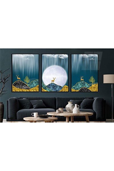 seninürünün Set de 3 picturi pe sticlă tematice de artă cu imprimare pe sticl...